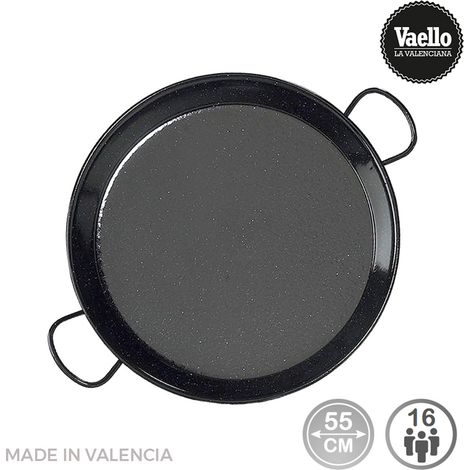 Poêle Paella émaillée ø55cm Cuisson Traditionnelle Grande Capacité - Vaello