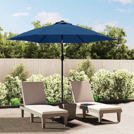 vidaXL Tissu de remplacement pour parasol d'extérieur Bleu azuré 300cm (1/5)