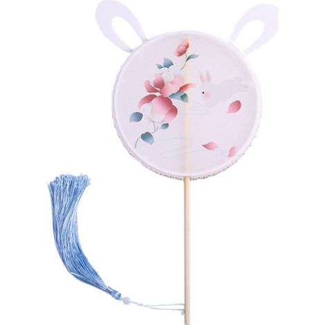 Éventail Rond En Soie Et Bois De Hêtre Pour Danse Classique Chinoise Décoration Intérieure Lot De 1 (1/5)