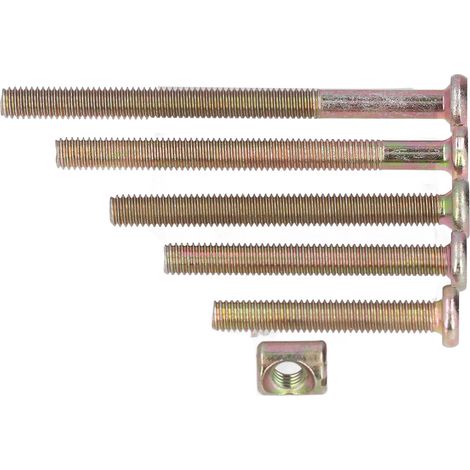 Lot de 100 vis de fixation pour meubles en acier inoxydable haute dureté avec écrou à marteau et clé incluse. (1/5)