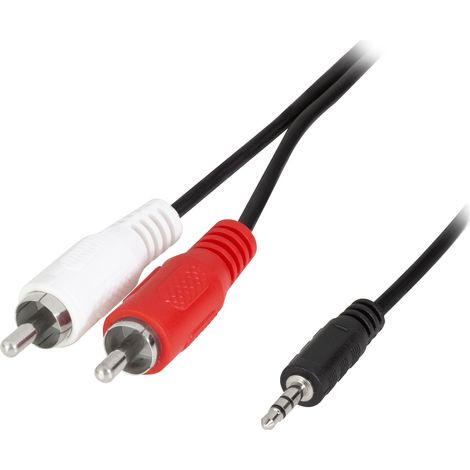 LogiLink CA1042 Klinke / Cinch Audio Anschlusskabel 1.50 m Schwarz (matt) (1/3)