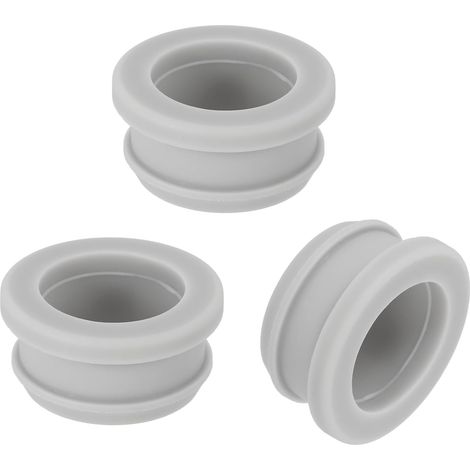 3 Pièces Passe Fils Électrique en Caoutchouc, 24mm Trou de Perçage, Passe Câble 19mm Diamètre, Bouchon Trou Joint Œillet Protection Fil pour Câblage Automobile Sortie Câble, Gris (1/5)