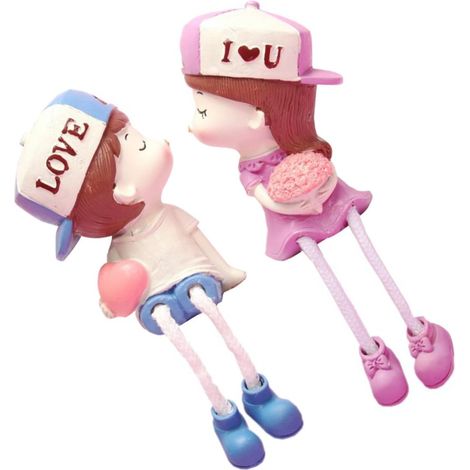 Resin Doll Figurines Depicting a Couple, 1 Pair (1/5)