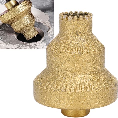 Foret diamanté étagé à chanfreiner M10, filetage 20 mm, 35 mm, 50 mm, alésoir conique multicouche, foret brasé en forme de pagode pour carrelage et marbre (1/5)