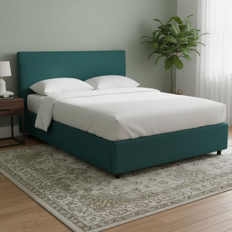 Cama Matrimonial Tipton, Desenfundable, Hecha en Italia, Verde Petróleo (1/5)