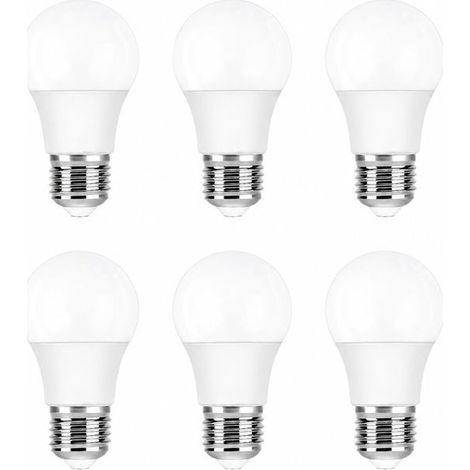 Lot de 6 ampoules LED E27 5W, lumière chaude 3000K, sans scintillement, étanches et résistantes à la poussière, pour cuisine, chambre, usine