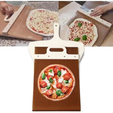 Pelle À Pizza Coulissante - Bois Massif - Pour Four Et Grill - 50 X 30 X 1 8 Cm - 1 Pièce (1/4)