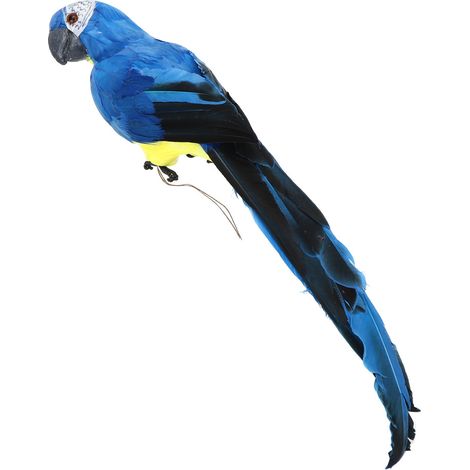 Perroquet artificiel de 45 cm, oiseau décoratif en plumes, accessoire de jardinage et décoration intérieure (1/5)