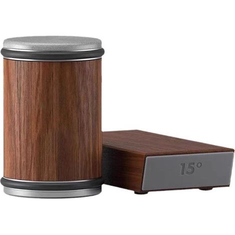 Affilacoltelli professionale a rullo, con mola diamantata e guida magnetica, angoli di affilatura di 15° e 20° per coltelli da cucina, in legno marrone. (1/5)