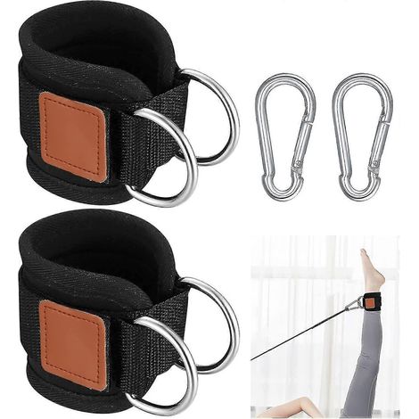verstellbare Fitness-Knöchelmanschetten, Knöchelheber mit D-Ring, Knöchelmanschetten für Fitness-Kabelzugmaschinen