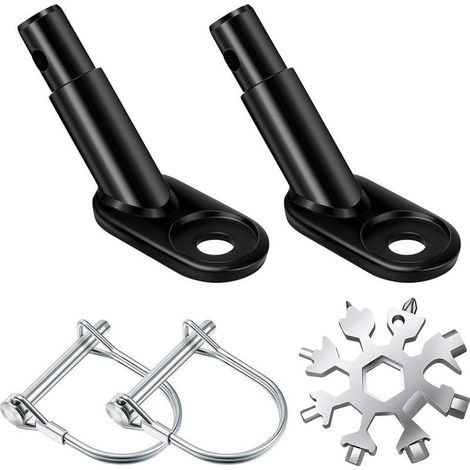2 Ensembles de Connecteurs de Remorque de Vélo Connecteur Aicer Adaptateur d'Attelage de Remorque de Vélo Connecteur de Montage d'Attelage de Remorque avec Outil Multifonction Flocon de Neige 18 en (1/5)