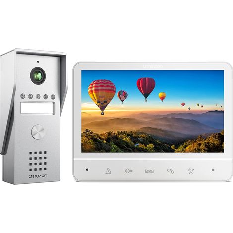 Interphone vidéo, écran de 7 pouces, angle de vue de 120 degrés, communication mains libres, connexion filaire, vision nocturne (1/5)