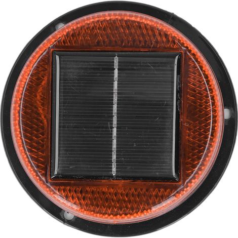 Lampe clignotante solaire d'avertissement 8 LED ultra lumineuses pour chantier routier et balisage (1/5)