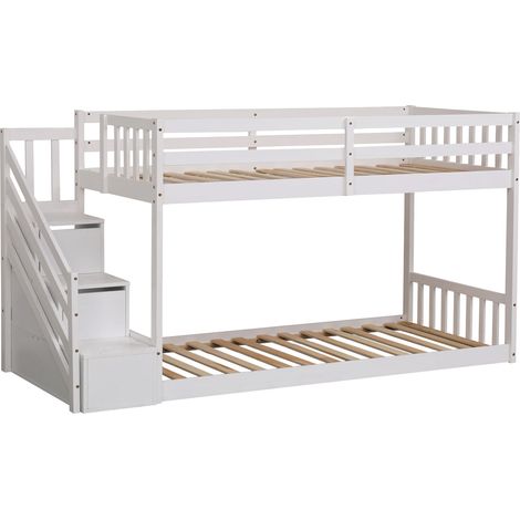 Letto a castello per bambini 190x90cm bianco CELESTINE