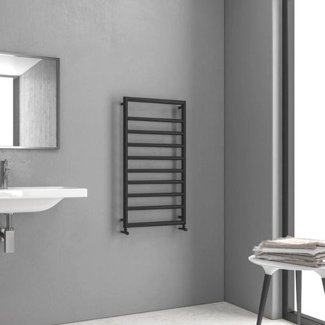 Scaldasalviette nero 900x500mm interasse 462 mm KAM-D7009N kamalu (1/2)