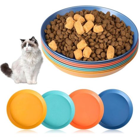 Katzentoilette zur Aufbewahrung von Futter und Wasser - 15 cm Katzennapf - rutschfester Boden. (1/2)
