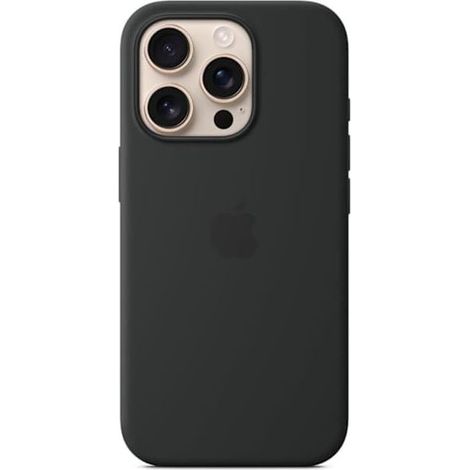 Coque en silicone Apple avec MagSafe pour iPhone 16 Pro - Noir [RM]