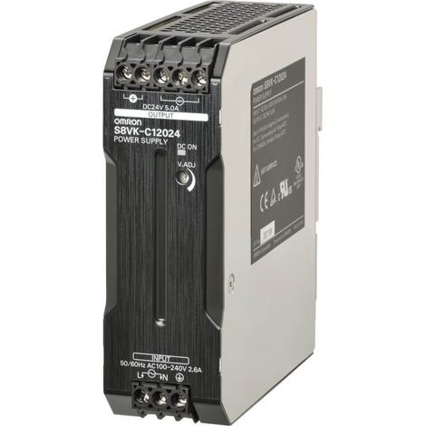 Omron alimentatore switching monofase 24v/5a classe a din s8vkc12024 (1/2)