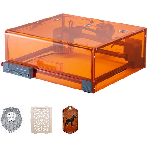 Mophorn Lasergravierer, 10 W, Gravur- und Schneidemaschine mit Gehäuse, Laserschneider, Graviergerät, 300x300 mm Arbeitsfläche, 7000 mm/min, geeignet für Holz und ausgewählte Metalle, Klasse 1 (1/5)
