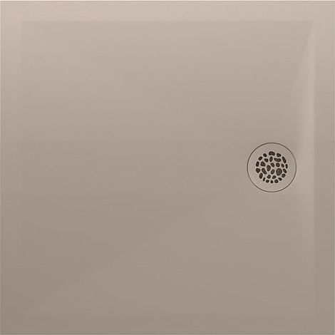 Receveur de douche Ciron fonte minérale chanvre 800x23x800 mm (1/5)