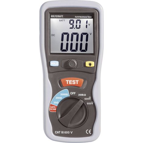 [GEBRAUCHT] B-Ware Voltcraft Erdungsmessgerät ET-02 Messgerät Erdungswiderstand 600V CAT III 200Ω