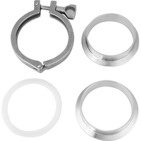 3 pouces Collier de Serrage Pince 76mm Diamètre Extérieur en Acier Inoxydable Sanitaire Joint de Serrage Connexion de Raccord de Tuyau (1/5)
