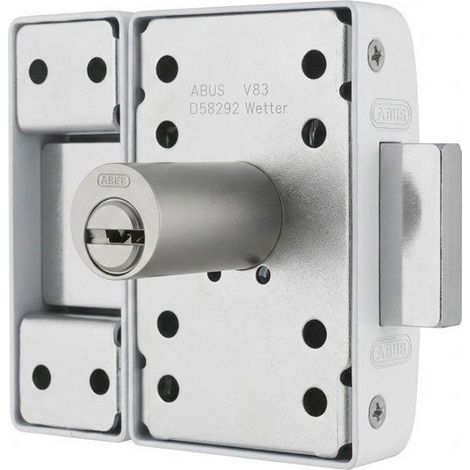 Cerradura de puerta de alta seguridad - ABUS - VP12R CB 40 W - Con botón - Blanco - 12 pasadores (1/5)