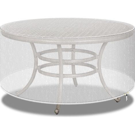 Rattan Furniture Covers Around Patio Table Waterproof - Round - Extra Large 130x71cm Transparent
