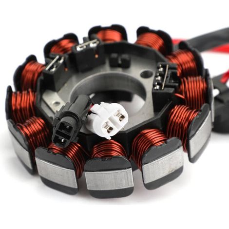 Bobine de stator compatible avec les motos cruiser Yamaha XVS950A V-Star 950. Référence d'origine : 5S7-81410-00. Convient aux modèles 2009-2016. (1/5)