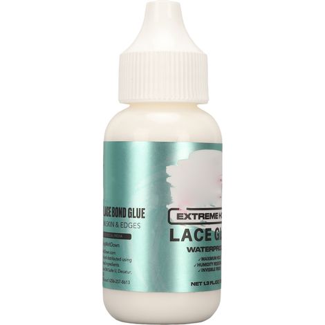 Colle pour perruques en dentelle, forte adhérence, colle pour postiches, blanc crème translucide, 38 ml (1/5)