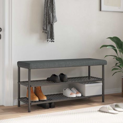 Coussin de banc Tissu Gris foncé Profondeur 35 cm (1/5)