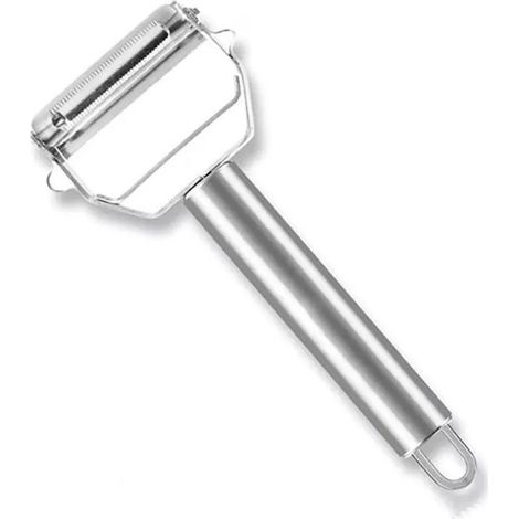 Éplucheur à julienne, éplucheur multifonctionnel en acier inoxydable, coupe-légumes à julienne avec lame double face (1/5)