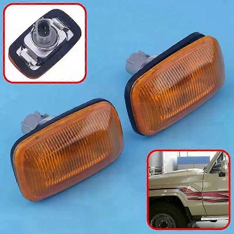 NOUVEAU - 2 feux de position latéraux clignotants d'aile pour Toyota Land Cruiser 80 1990-1997 100 1998 - 2004 2005 2006 2007