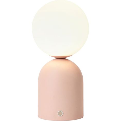 Litecraft Pearl Touch Sensitive Pink Rechargeable Table Lamp 2 Watt Integrated LED