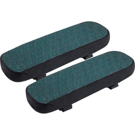 Lot de 2 coussins d'accoudoirs de chaise de bureau antidérapants en mousse à mémoire de forme (1/4)