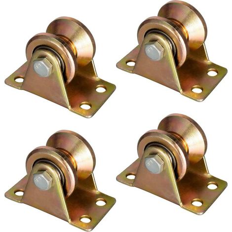 Stahl-Rücklaufrollen für 6-mm-Seile, Rolle mit 2 Kugellagern (1/5)