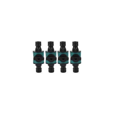 Raccord rapide pour tuyau d'arrosage – Lot de 4 adaptateurs double tête en plastique anti-fuite, idéal pour systèmes d’irrigation jardin (1/5)