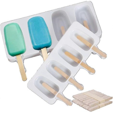 Moules à glace en silicone, moules à bâtonnets glacés, moules à glace - Lot de 2 (1/5)