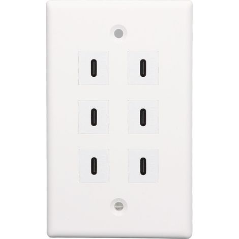 Prise murale USB Type C à 6 ports, compatible avec de nombreux usages, idéale pour les entreprises et les bureaux. (1/5)