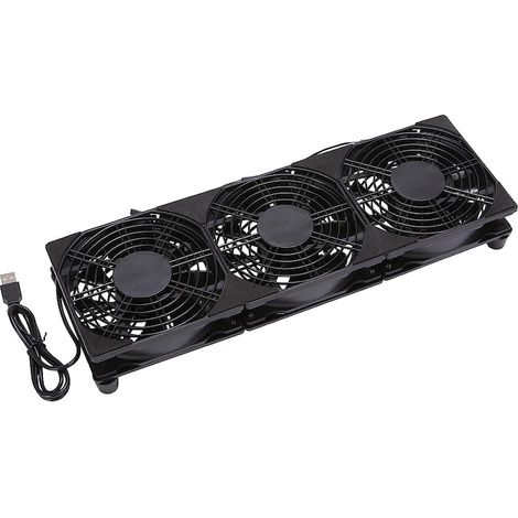 Ventilateur portatif alimenté par USB, noir, mini ventilateur de bureau silencieux et puissant, refroidissement pour ordinateur (1/5)