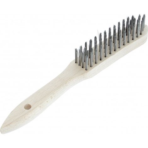 Soudure Accessoire Brosse à Main 4 Rangs Acier Bois (1/2)