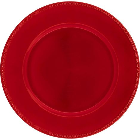 Assiette de présentation billes rouge - Atmosphera créateur d'intérieur
