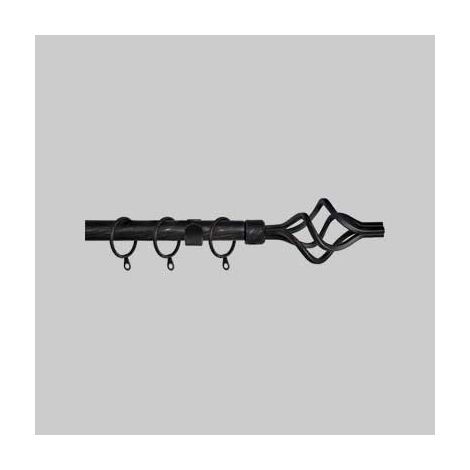 Scorritenda a strappo twist 120/210 cm - nero/oro