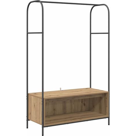 Porte-vêtements Chêne brun 100 x 44 x 160 cm Bois d'ingénierie