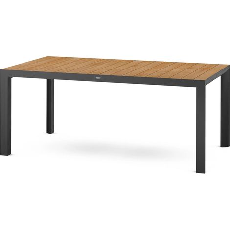 Siena Garden Silva Dining Tisch 180 x 100 cm - Aluminium (matt anthrazit)& FSC-Teak (1/5)