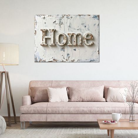 Wandbild Home Schild Typografie Shabby Chic 90x60 (1/4)