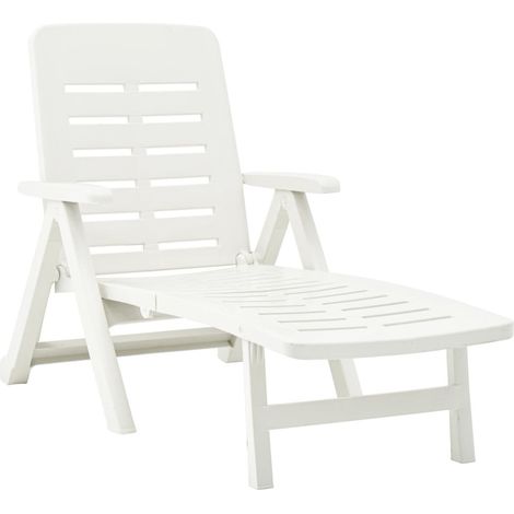 Chaise longue pliable Plastique Blanc 2 (1/5)