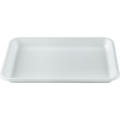 Plateau blanc en canne à sucre 24,5 x 17,5 cm - 500 unités - Betik