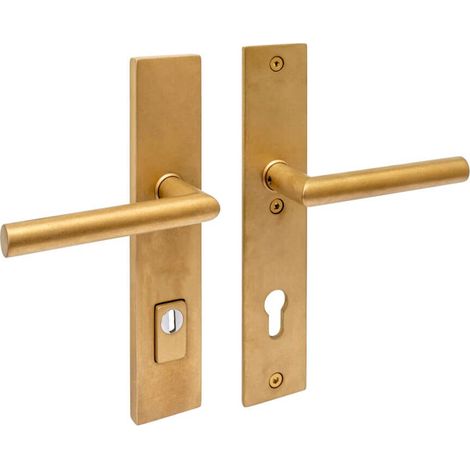 Quincaillerie de porte dérobée Jura PC 92mm laiton culbuté - 0011.396449