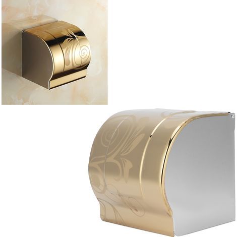 Wasserdichter Toilettenpapierhalter aus goldfarbenem Edelstahl für das Badezimmer (1/5)